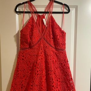 Red Lace ASTR Dress